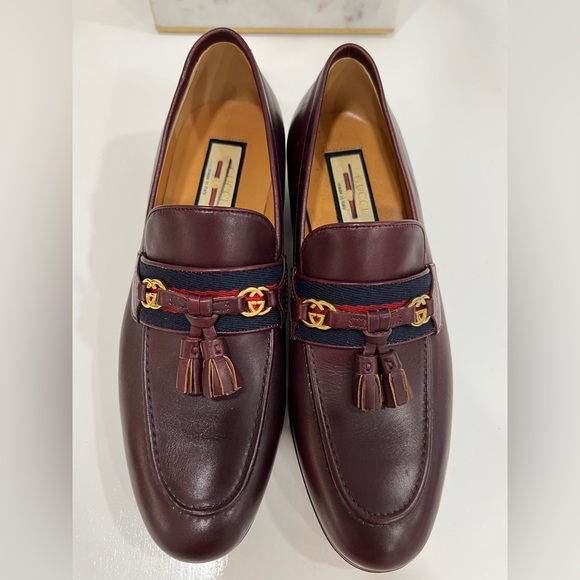 GUCCI Paride Tassel Web Loafers - Picture 9 of 14